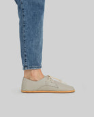 Detail Lucas Beige Oxford Shoes - Handcrafted Calf Leather Turkey | Bespoky