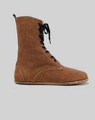 Side view Tan Nubuck Barefoot Boot - Calf Leather Zero Drop | Bespoky