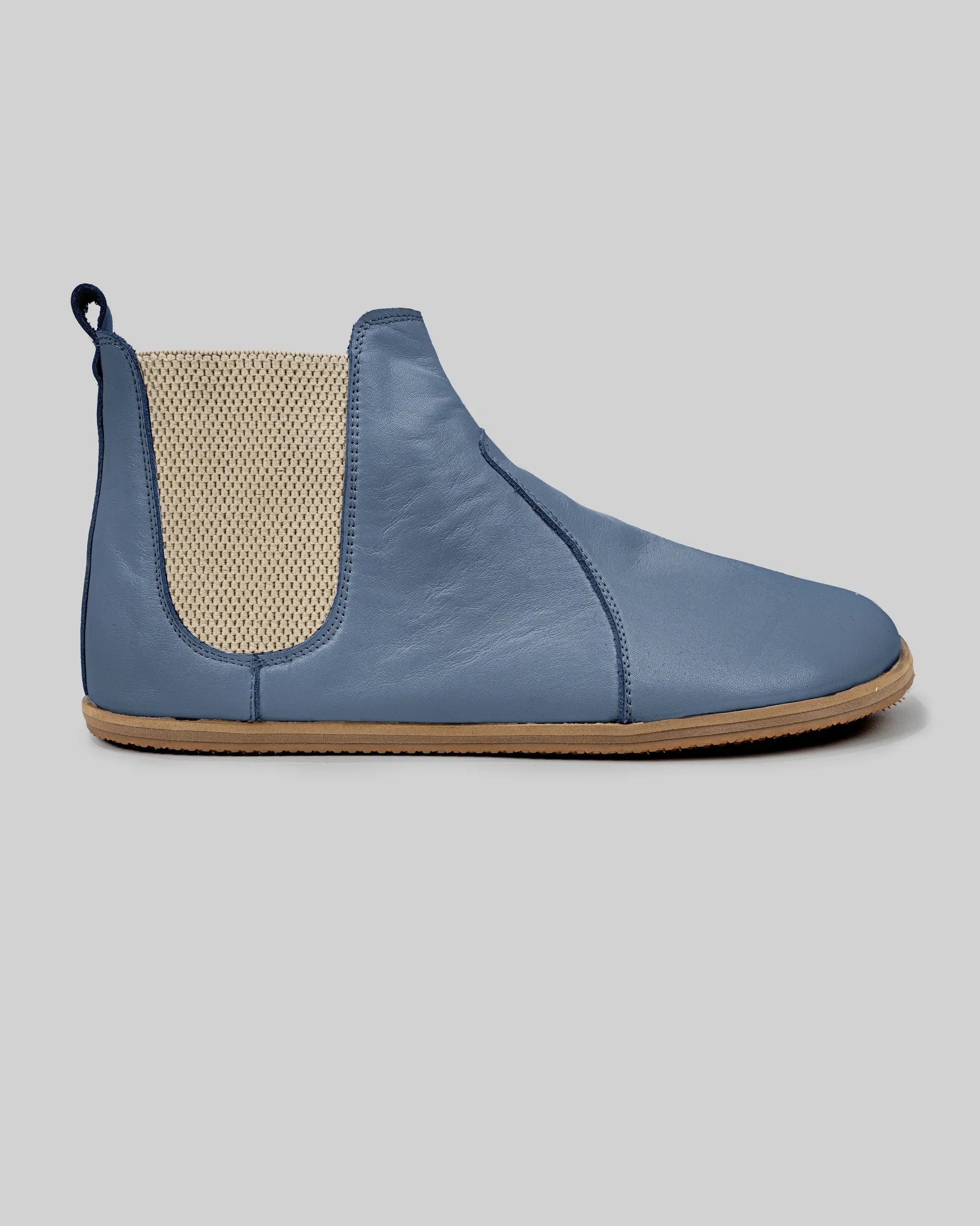 Back view Jean Blue Chelsea Boots - Calf Leather Handcrafted | Bespoky