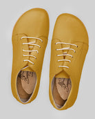Pair Mustard Barefoot Sneaker - Barefoot Wide Toe Calf Leather | Bespoky