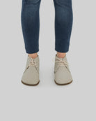 Side view Lucas Beige Ankle Boots - Calf Leather Zero Drop | Bespoky