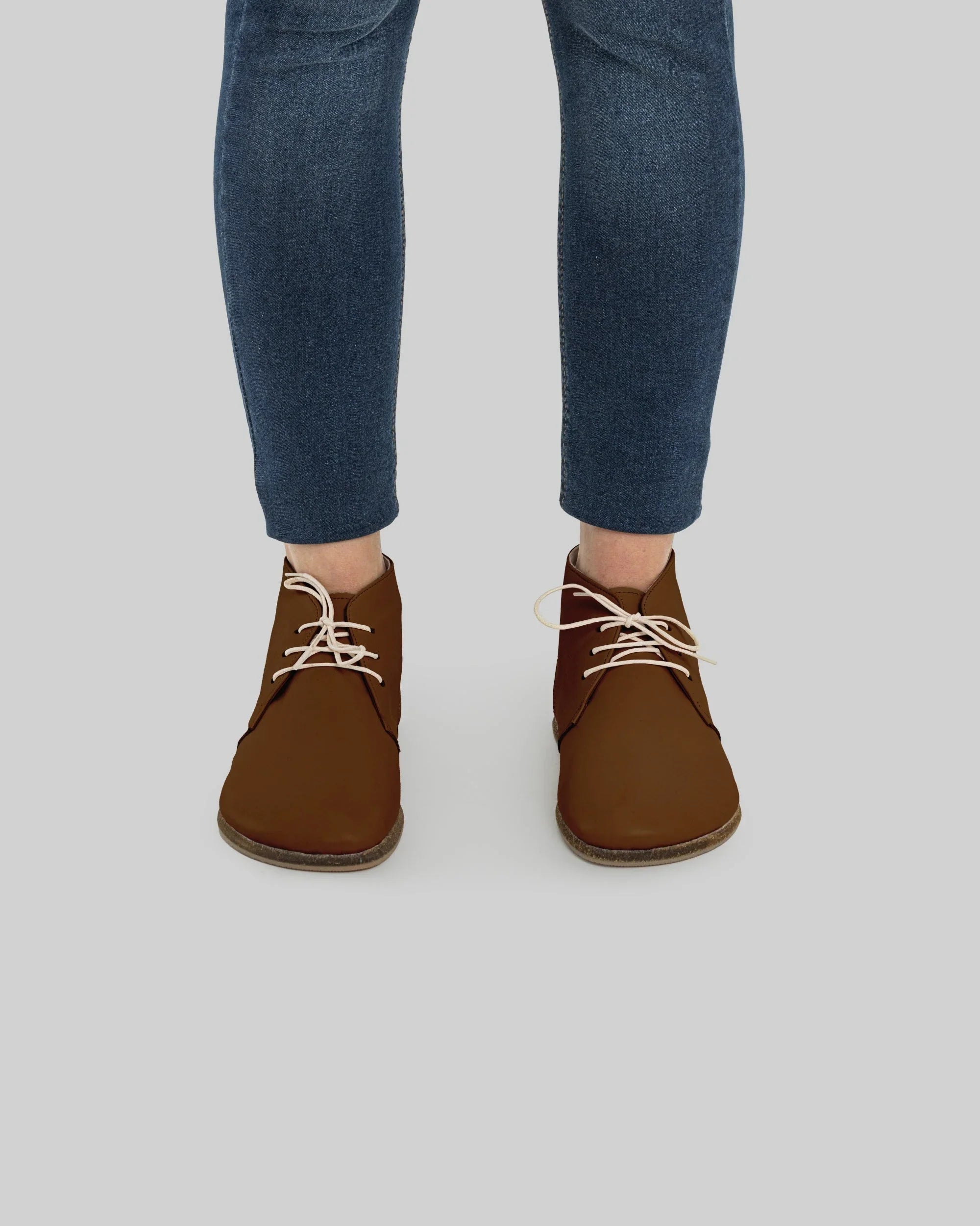 Detail Tan Ankle Boots - Handcrafted Calf Leather Turkey | Bespoky
