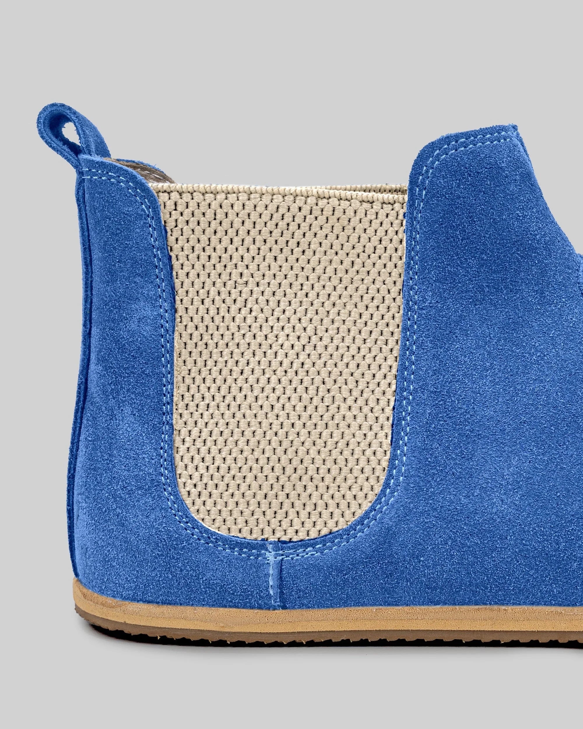 Top view Blue Suede Chelsea Boots - Handcrafted Calf Leather | Bespoky