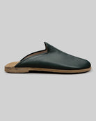 Side view Dark Green Slippers - Calf Leather Zero Drop | Bespoky
