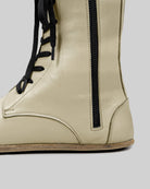 Side view Beige Barefoot Boot - Calf Leather Zero Drop | Bespoky