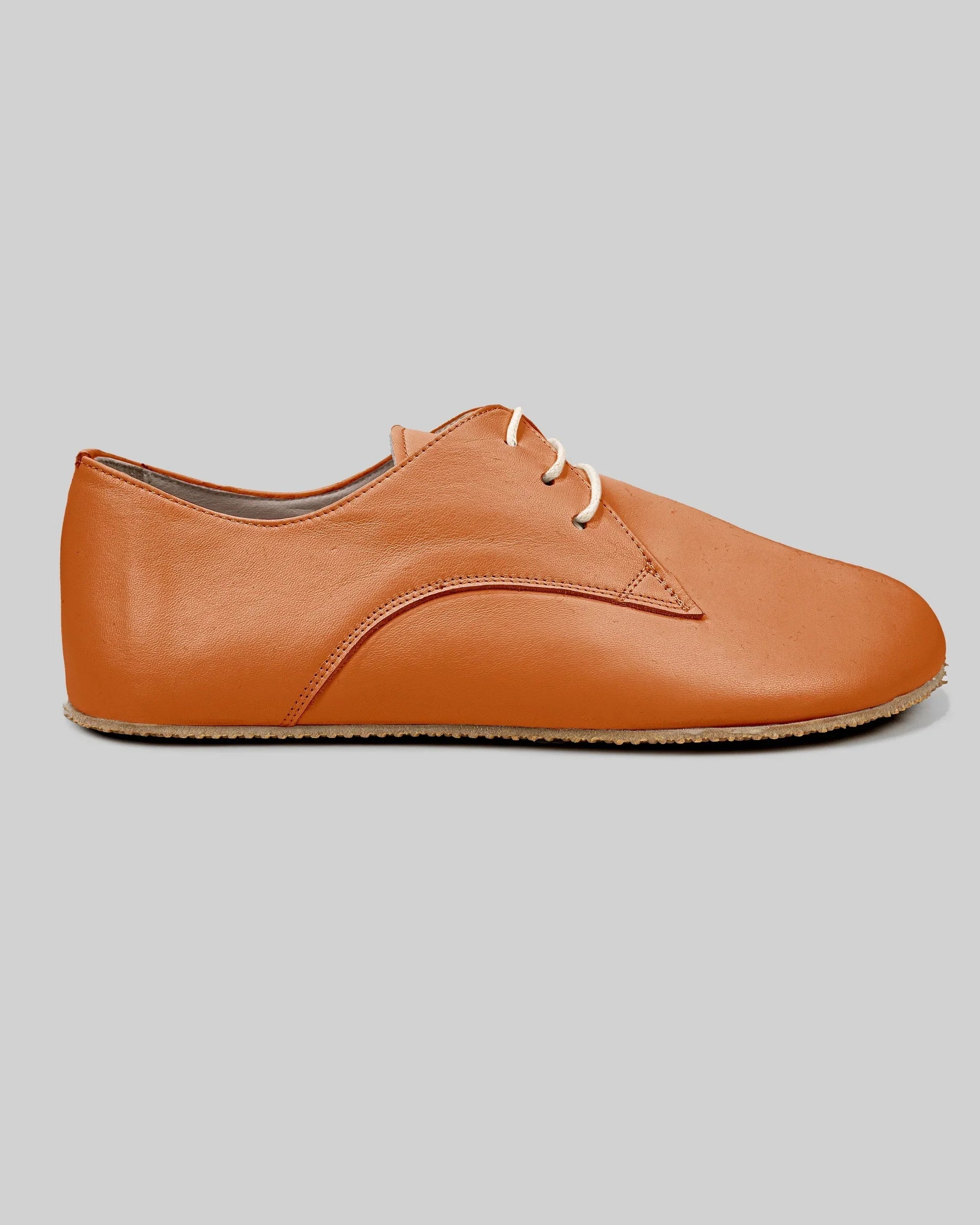 Detail Orange Oxford Shoes - Handcrafted Calf Leather Turkey | Bespoky