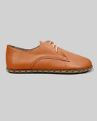 Close-up calf leather - Orange Oxford Shoes Detail | Bespoky