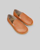 Men's Orange Barefoot Shoes - Handcrafted Calf Leather Wide Toe Box | Bespoky