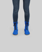 Pair Blue Barefoot Boot - Barefoot Wide Toe Calf Leather | Bespoky