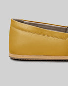 Detail Mustard Barefoot Shoes - Handcrafted Calf Leather Turkey | Bespoky