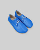 Men's Blue Oxford Shoes - Handcrafted Calf Leather Wide Toe Box | Bespoky