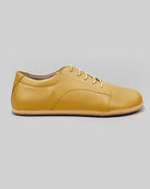 Side view Mustard Barefoot Sneaker - Calf Leather Zero Drop | Bespoky