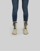 Back view Beige Barefoot Boot - Calf Leather Handcrafted | Bespoky