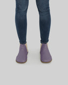 Detail Purple Chelsea Boots - Handcrafted Calf Leather Turkey | Bespoky