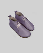 Men's Purple Ankle Boots - Handcrafted Calf Leather Wide Toe Box | Bespoky