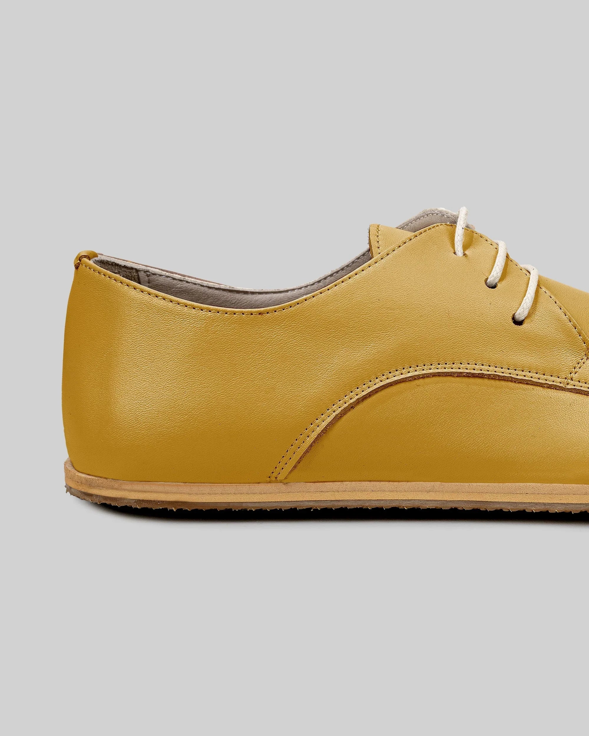 Top view Mustard Oxford Shoes - Handcrafted Calf Leather | Bespoky