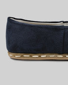 Detail Navy Suede Yemeni Shoes - Handcrafted Calf Leather Turkey | Bespoky