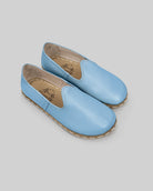 Men's Baby Blue Barefoot Yemeni - Handcrafted Calf Leather Wide Toe Box | Bespoky
