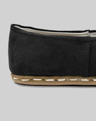 Detail Black Suede Yemeni Shoes - Handcrafted Calf Leather Turkey | Bespoky