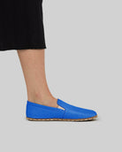 Pair Blue Barefoot Shoes - Barefoot Wide Toe Calf Leather | Bespoky