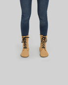Back view Melon Yellow Barefoot Boot - Calf Leather Handcrafted | Bespoky