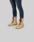 Men's Melon Yellow Barefoot Boot - Handcrafted Calf Leather Wide Toe Box | Bespoky