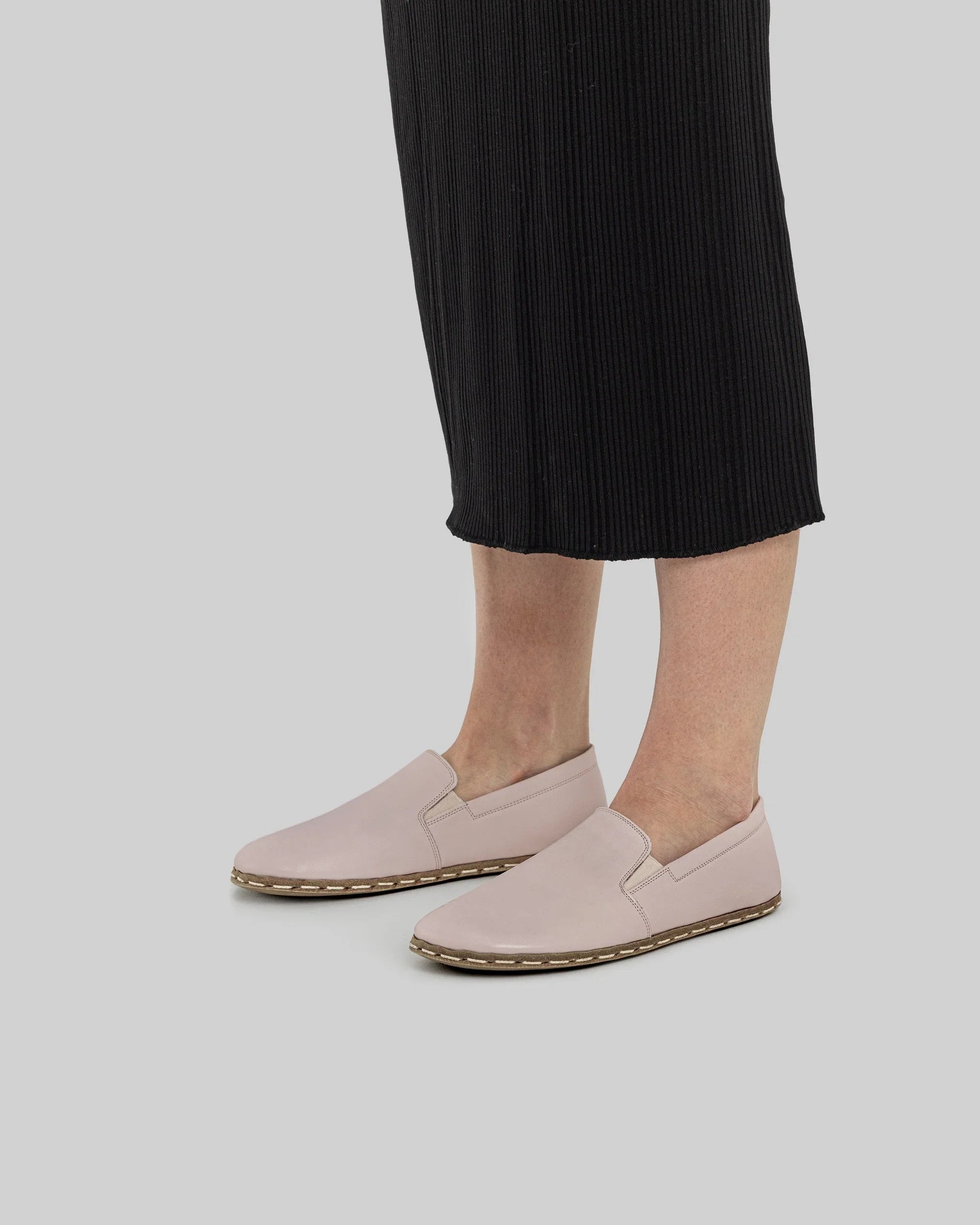 Detail Pink Barefoot Shoes - Handcrafted Calf Leather Turkey | Bespoky