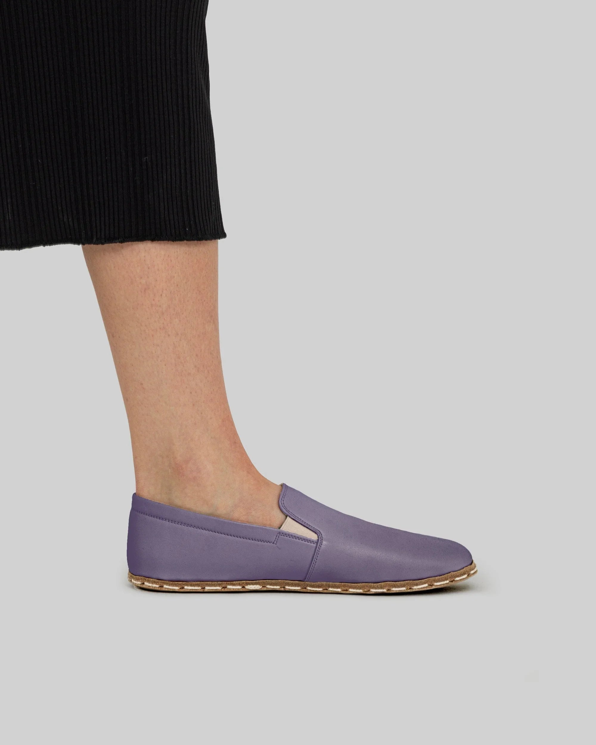 Pair Purple Barefoot Shoes - Barefoot Wide Toe Calf Leather | Bespoky