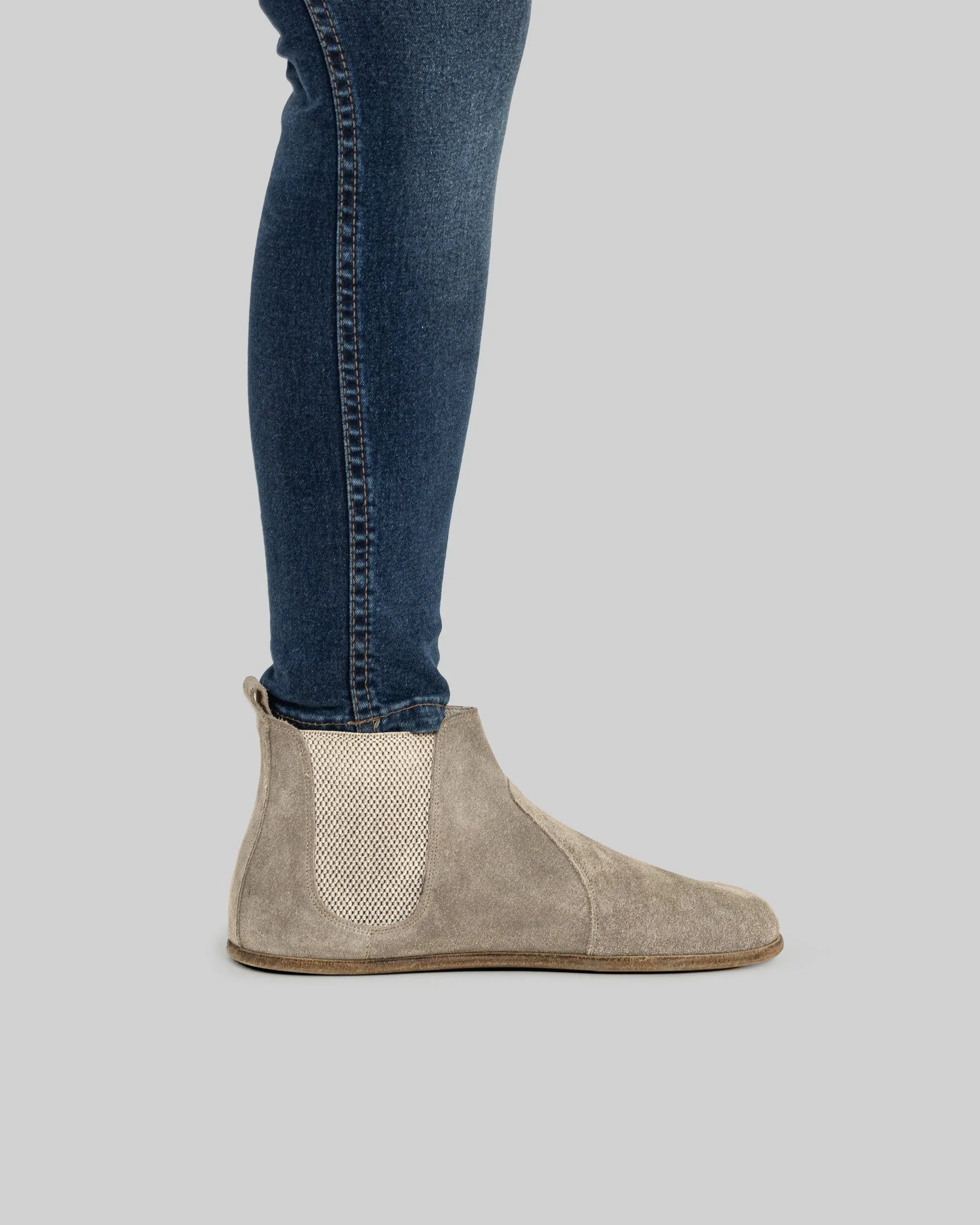 Back view Suede Chelsea Boots - Calf Leather Handcrafted | Bespoky