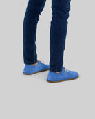 Top view Blue Suede Oxford Shoes - Handcrafted Calf Leather | Bespoky
