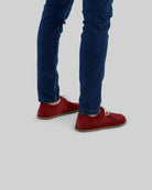 Top view Burgundy Suede Oxford Shoes - Handcrafted Calf Leather | Bespoky