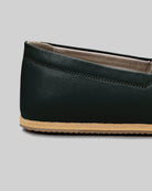 Detail Dark Green Barefoot Shoes - Handcrafted Calf Leather Turkey | Bespoky