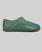 Detail Green Oxford Shoes - Handcrafted Calf Leather Turkey | Bespoky