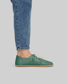 Detail Green Oxford Shoes - Handcrafted Calf Leather Turkey | Bespoky