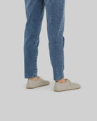 Back view Lucas Beige Oxford Shoes - Calf Leather Handcrafted | Bespoky