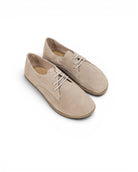 Women's Beige Oxford Shoes - Handcrafted Calf Leather Wide Toe Box | Bespoky