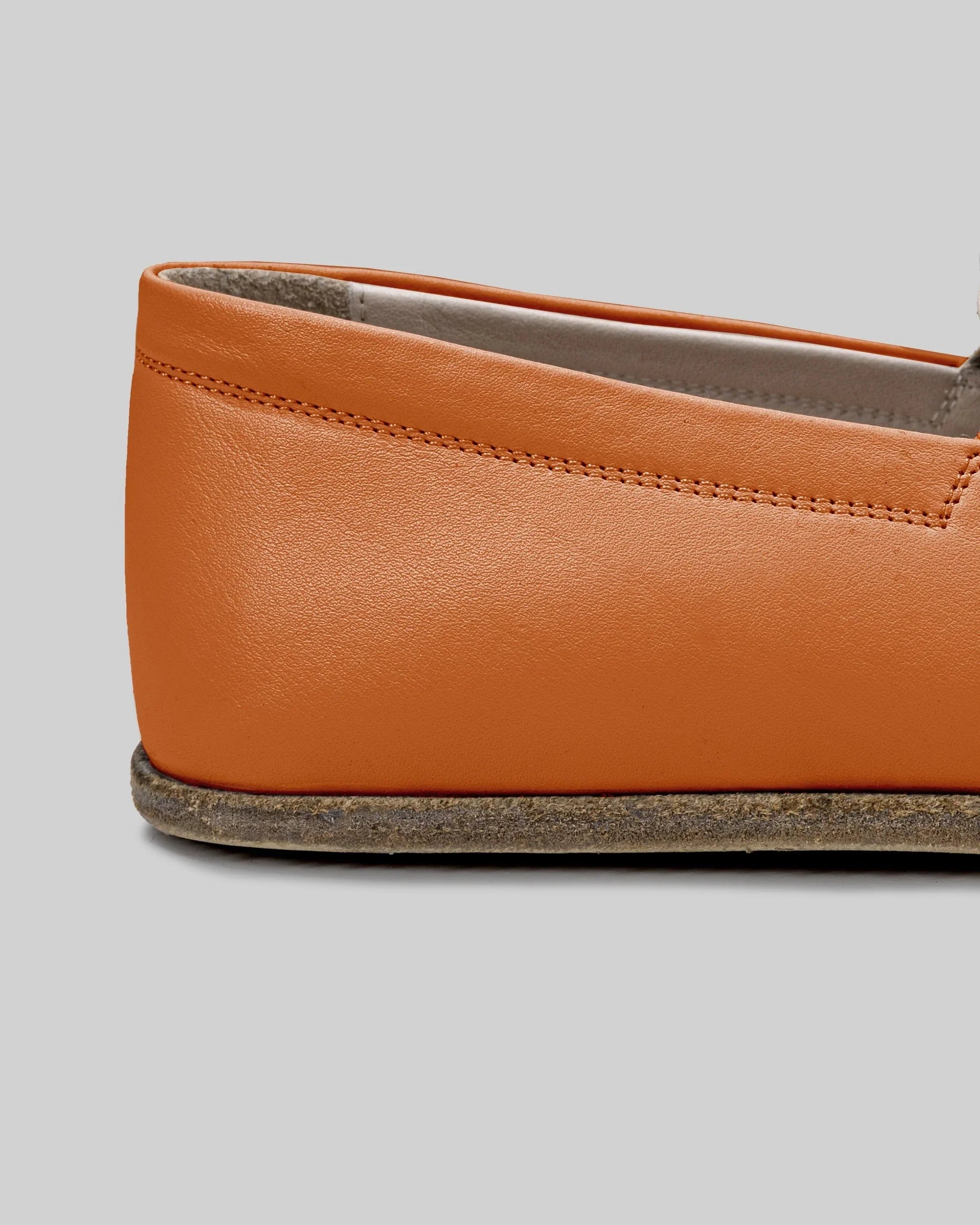 Side view Orange Barefoot Shoes - Calf Leather Zero Drop | Bespoky