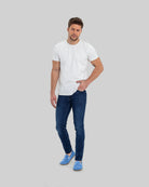 Paar Blauwe Barefoot Schoenen - Barefoot Brede Teen Kalf Leer | Bespoky