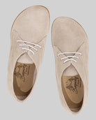 Side view Beige Nubuck Oxford Shoes - Calf Leather Zero Drop | Bespoky