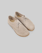 Women's Beige Oxford Shoes - Handcrafted Calf Leather Wide Toe Box | Bespoky