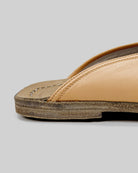 Back view Melon Yellow Slippers - Calf Leather Handcrafted | Bespoky