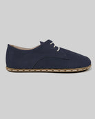 Side view Navy Oxford Shoes - Calf Leather Zero Drop | Bespoky