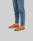 Back view Orange Oxford Shoes - Calf Leather Handcrafted | Bespoky