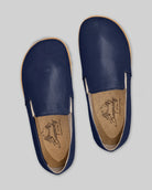 Side view Navy Blue Barefoot Shoes - Calf Leather Zero Drop | Bespoky