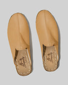 Side view Melon Yellow Slippers - Calf Leather Zero Drop | Bespoky