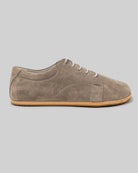 Side view Beige Nubuck Barefoot Sneaker - Calf Leather Zero Drop | Bespoky