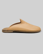 Close-up calf leather - Melon Yellow Slippers Detail | Bespoky