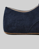 Top view Navy Suede Oxford Shoes - Handcrafted Calf Leather | Bespoky