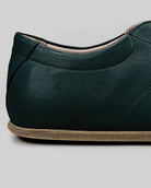 Top view Dark Green Barefoot Sneaker - Handcrafted Calf Leather | Bespoky