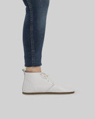 Detail White Ankle Boots - Handcrafted Calf Leather Turkey | Bespoky